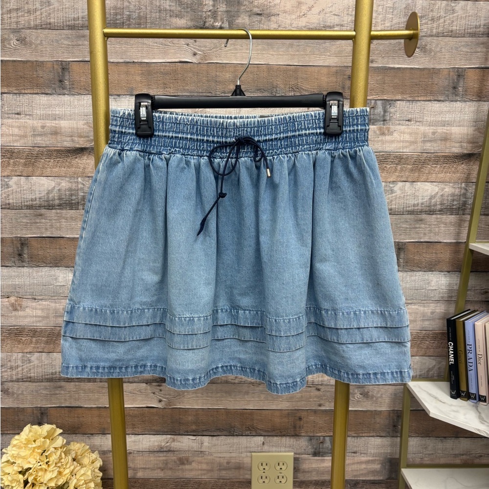 kate spade Light Blue Denim Circle Skirt
